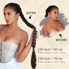 SOFEIYAN Long Braid Ponytail Extension with Hair Tie Straight Sleek Braid Pony Tail Fluffy Natural Soft Synthetic Hairpieces
