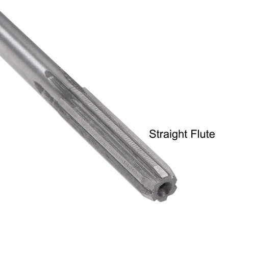 uxcell 7.5mm Chucking Reamer, HSS Cobalt M35 Lathe Machine Reamer D4 6 Straight Flutes, Round Shank Milling Cutting Tool, for Stainless Steel Alloy Copper Metal