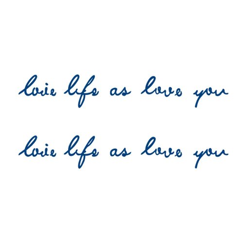 Oottati 2 Sheets Tiny Fake Semi Permanent Waterproof Temporary Tattoos Stickers Realistic English Inspirational Quotes Words love life as love you
