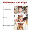 Healvian Halloween Devil Horns Hair Clip,Diamond Devil Hair Clips Devil Halloween Head Prop,Halloween Red Horn Hairpins,Vampire Devil Headdress Halloween Dress Up Cosplay Costume