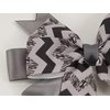 Black, Grey, zebra and chevron Hair Bow