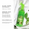 WOW Skin Science Aloe Vera Exfoliating Face Wash w/Soft Brush, Foaming Facial Cleanser For All Skin Types, Acne Face Wash for Women, Facial Skin Care Products, Men's Face Wash Facial Scrub (100ml)