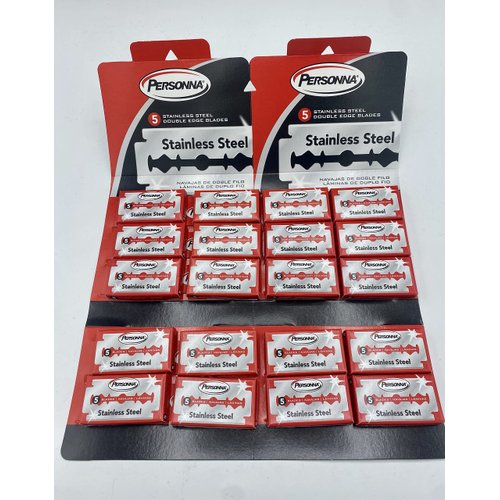 Personna Stainless Steel Double Edge Blades - 100 Pack 100 razor blades by Personna