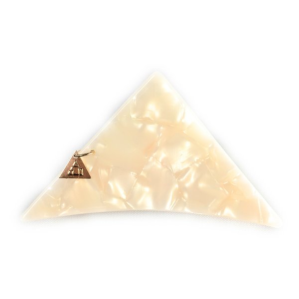NEW Luxury Triangle Hair Claw Clip -Gorgeous Marble White