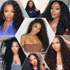 Deep Wave Lace Front Wigs Human Hair Wigs for Black Women 13x4 HD Lace Front Wigs Human Hair Pre Plucked Wet and Wavy Human Hair Wig 13x4 Lace Front Wigs Human Hair 26 Inch 180% Density Black Wig