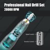Electric Nail Drill Machine Professional,Cordless Electric Nail File for Acrylic Gel Nails,Efile Manicure and Pedicure Kit for Grinding Polishing Trimming(Gray)