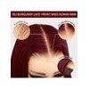 kysonty Lace Front Wigs Human Hair Pre Plucked Glueless Wigs Human Hair 180 Density 13x4 99j Burgundy Body Wave Lace Fornt Wigs Human Hair for Black Women 20 Inch