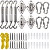 GoosWexmzl Shade Sail Hardware Kit, Stainless Steel Hardware Kit for Triangle Square Rectangle Sun Shade Sail Installation for Patio Lawn