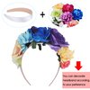 SIQUK 16 Pieces Satin Headbands 1 Inch Hard Headband Colorful Hair Headbands DIY Satin Covered Plastic Headbands Hard Satin Headband for Women and Girls