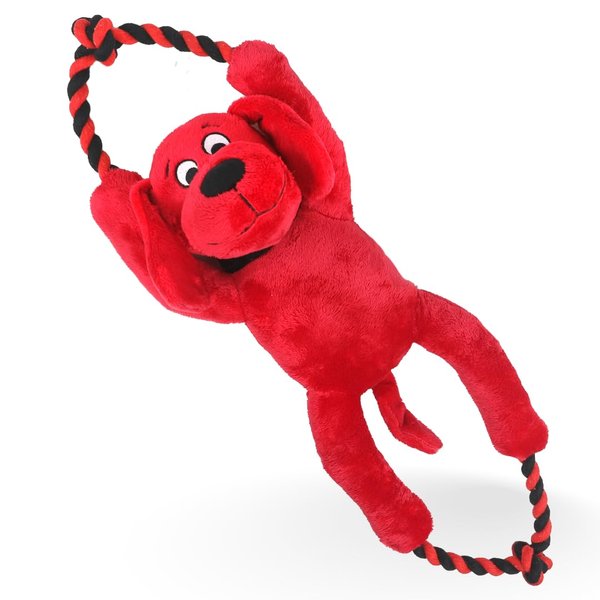 Clifford® Busy Body Rope 16" Tug of War Dog Toy | Durable Cozy Plush Dog Toy Stuffed Animals Play Toy with Ropes for Games of Tug | Mental Stimulation, Interactive Bonding, Comfort
