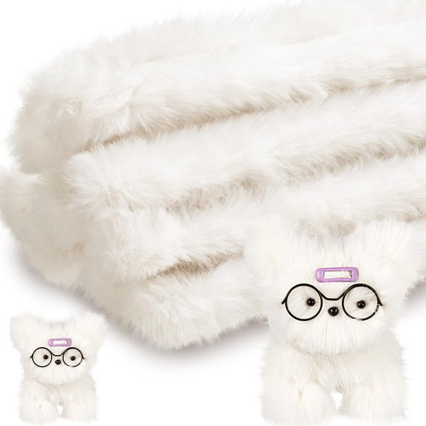VitalCozy 10 Pcs 39.37 Inches Jumbo Fur Material Pipe Cleaners Chenille Stems Pipe Cleaner Craft Pipe Stems DIY Projects and Craft Supplies Decorations(Cream White)