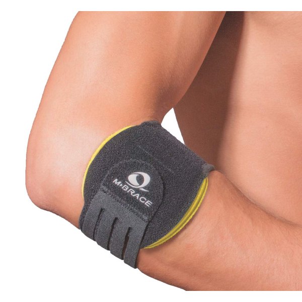 M-Brace AIR Elbow Brace Tennis Elbow Brace, Elbow Support, Elbow Strap, Epicondylitis, Elbow Compression, Swiftly Adjustable Compression, Pad Included, Regular Size, Black