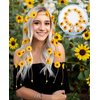 CHLINS Hippie Headband Flower Crown Bohemian Sunflower Headband Flower Headpiece Hippie Costume 60s 70s Outfits for Women (Yellow)