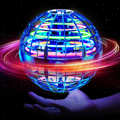 Ivtivfu Flying Orb Ball (Blue) Bring Magic into Reality, Flying Ball Toy, Hover Ball with LED Lights, Cosmic Globe Boomerang Ball with Endless Tricks, Ideal Gifts for Boys and Girls
