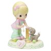 Precious Moments Growing in Grace Age 7 | Blonde Girl Bisque Porcelain Figurine | Birthday Gift | Birthday Collection | Room Decor & Gifts | Hand-Painted