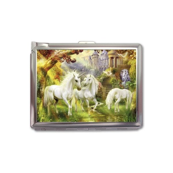 Unicorn Cigarette Case Lighter or Wallet Business Card Holder