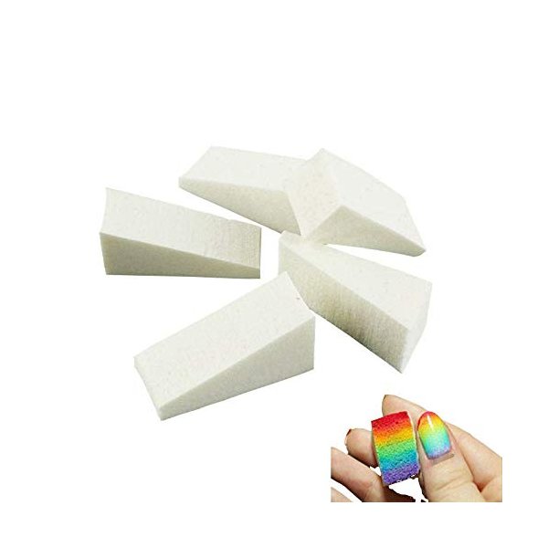 Art&Beauty 12Pcs Gradient Shaped Nails Soft Sponges for Color Fade Manicure Nail Art Tools