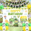 Sursurprise Tractor Birthday Decorations for Boy, Tractor Birthday Backdrop Banner Cake Topper Balloon for Farm Tractor Birthday Party Supplies