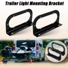 VINAUO Trailer Light Bracket, 6" Oval Trailer Lights Mounting Bracket, [L Shaped] [3mm Powder Coated Steel] [Versatile Horizontal Mounting] for 6 Inch LED Trailer Lights Grommet Flush Mount