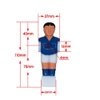 Phinacan 4Pcs Foosball Men Replacement Soccer Table Player Football Players Parts (Red+Blue)