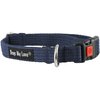Cotton Web Adjustable Dog Collar with Locking Device 4 Sizes Blue (Small: Neck 11.5"-15.5"; Width 1/2")