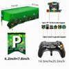 Video Game Birthday Decorations Set, Gamer Birthday Party Decorations with Happy Birthday Banner Birthday Cake Topper Birthday Party Tablecloth Foil Balloons for Home/Boy Party Supplies