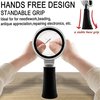 MAGDEPO 10X Lighted Magnifying Stand Loupe Handheld/Hand-Free Reading Magnifier with 12 SMD LEDs Dimmable Lighting Modes, Perfect For Macular Degeneration, Reading, Soldering, Inspection, Cross Stitch