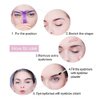 Purple Washable Eyebrow Stencils, Eyebrow Shaping Kit, Eyebrow Template,8 Styles Reusable Eyebrow Stencil with Handle and Strap Eyebrow Color Eyes