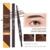 Terrilee Eyebrow Pencil 5 Pieces Pack - Waterproof and Sweat-proof Eyebrow Definer Pencil 5 Colors Set with Eyebrow Brush- Eyebrow Pencils for Brown,Black,Light Brown,Grey and Dark Brown Hair (Black (5 Colors Pack))