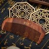 TAN MUJIANG Wooden Hair Comb Anti-static Handmade Apple Lacquer 2-11
