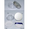 AKOAK Capacity 20 ml(0.67 oz) Empty Reusable Plastic Loose Powder Compact Container DIY Makeup Powder Case with Powder Puff and Elasticated Net Sifter
