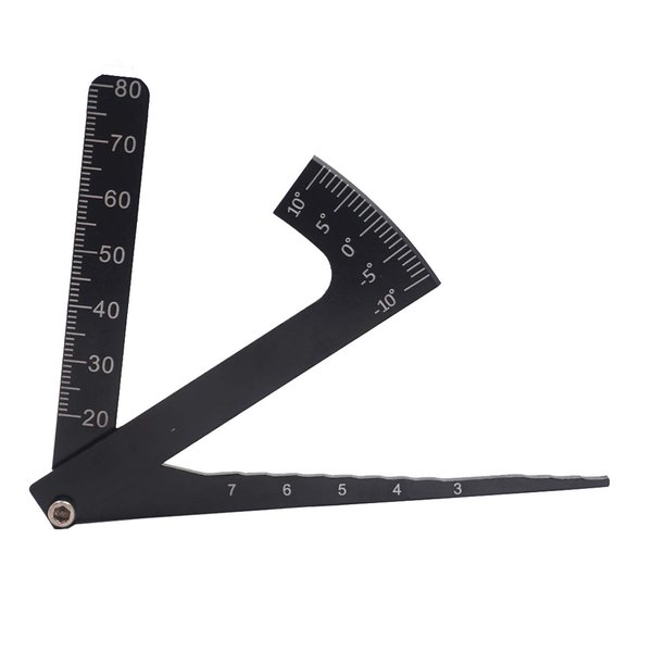 Vgoohobby Metal 3 in 1 RC Scale Adjustable Measurement Wheel Height Rim Camber Gauge Angle Ruler Tool for 1/8 1/10 RC Car Truck Tire,Black…