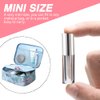 AMORIX 50PCS Mini Lip Gloss Tubes with Wand 1.2ml Empty Lip Gloss Containers Clear Refillable Travel Lip Balm Bottles for Samples with 5ml Syringes DIY Lip Gloss Base + Tag Labels(Silver)