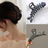 Black Hair Claw Clips Fish Bone Shape Metal Hair Claws Crab Geometric Hair Clamp Grab Hair Grip Fashion French Hair Accessories Female Lady Barrette Hairpins Hair Accessories for Women 1Pcs