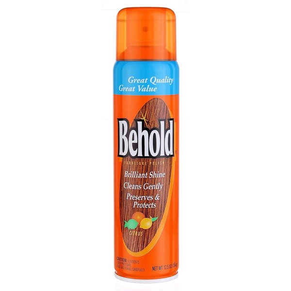 Behold Furniture Polish Aerosol, Citrus, 12.5 oz