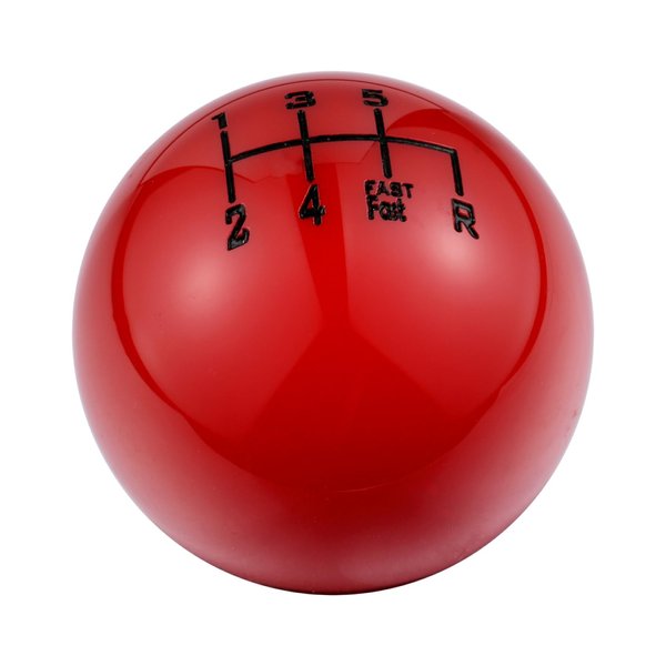 Abfer 6 Speed Shift Knob Lower Right R Gear Shift Knobs Ball Manual Stick Shifting Handle Fit for Car Vehicles (Red)