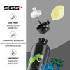 Sigg - Kids Water Bottle - KBT Glow Dinosaurs - With Glow Top - Leakproof - Lightweight - BPA Free - 100% Recycled Aluminum - Black - 14 Oz