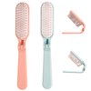 2Pcs Folding Hair Brush Hair Comb Portable Mini Massage Hair Brush Anti-Static Anti-knot for Women & Girls Size for Handbag (light)