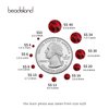 Beadsland 288pcs Flat Back Crystal Rhinestones Round Gems for Nail Art and Craft Glue Fix,Dark Siam,SS34,7.1-7.3mm