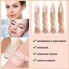Air Cushion Foundation Beauty Wand Kit,Matte Concealer Foundation Liquid Cream,Cover Face Pores Spots Silky Moisturizing Breathable Foundation Stick,Long-lasting Waterproof Natural Face Makeup for Women -03Natural