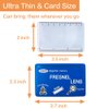 MagDepo 6 Pack Credit Card Size Magnifier Ruler Fire Starter Magnifying Glass Wallet Pocket Magnifier for Reading Small Print, Map, and Book-Blue