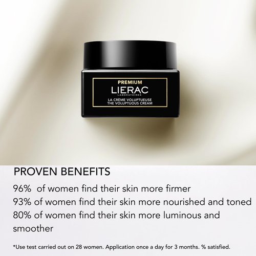 Lierac LEIRAC|Premium The Voluptous Cream - Age Defying Face Cream - Hydrating Face Moisturizer for Women with Niacinamide & Hyaluronic Acid - Nourish, Firms & Smooths Skin - 50ml Jar
