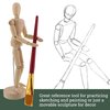 US Art Supply® Wood 8" Female - Artist Drawing Manikin Articulated Mannequin with Base and Flexible Body - Perfect for Drawing The Human Figure (8" Female)
