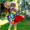 Creatoy Butterfly Wings Toddler Caterpillar Costume Kids Rainbow Dress Up Wings for Boys Girls Butterfly Bug Pretend Play Halloween Supplies Insect Party Favors Story Character Accessories