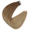 Full Shine Tape in Hair Extensions 16 Inch Tape in Real Hair Extensions Color 10 Fading to 14 Balayage 20 Pcs 50 Grams Tape in Human Hair Extensions Blonde Tape in Extensions