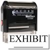 Blue Ink Self-Inking Exhibit Stamp - Durable Phrase Stamp Ideal for Solicitors - Convenient 1/2 x 1-1/2 Size - Ideal for Professional Use - Easy to Refill - Long-Lasting Impression