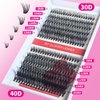 Lash Extension Kit DIY 240pcs Lash Clusters Eyelash Extension Kit,8-16mm Mix 30D 40D Curl Individual Lashes Kit with Lash Bond and Seal Lash Tweezers for Self Use(30D&40D-0.07D-8-16MIX KIT)