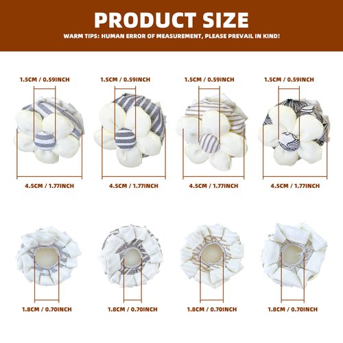 GLSJA 4Pcs Door Knob Covers, Soft Round Door Handle Cover Floral Doorknob Protector Cover, Sponge Reusable Decorative Door Handle Cushion with 39" Clear Anti-Collision Adhesive Strip