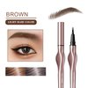 Easilydays Brown Eyebrow Liquid Pencil with Two Tipped Micro-Fork, Waterproof & Smudge Proof Liquid Eyeliner Felt Tip Applicator, High Pigmented Liner, Long-Lasting, Quick Drying for Women, 01 Brown