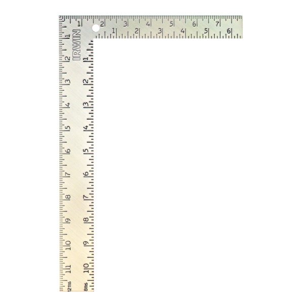 IRWIN Tools Carpenter Square, Steel, 8-Inch by 12-Inch (1794462) , Silver